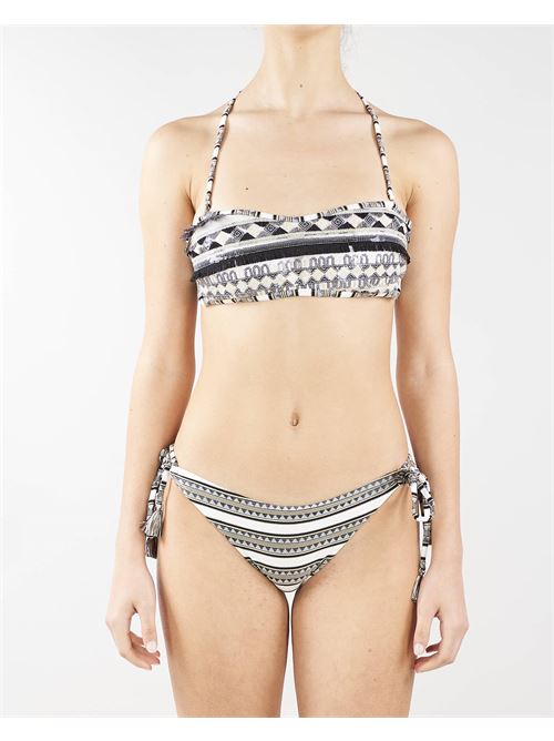 Bandeau bikini with fringes and sequins Miss Bikini MISS BIKINI | Swimsuits | V3154SASCO